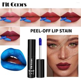 Lip Gloss 5 Colours Tear-Off Liquid Lipstick Matte Tinting Peel-Off Glaze Waterproof Lasting Makeup Tattoo Mask Cosmetics