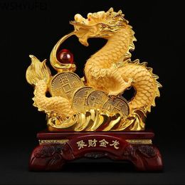 Decorative Figurines Objects & Resin Dragon Zodiac Home Decoration Natural Making Birthday Gift Christmas Lucky DragonDecorative