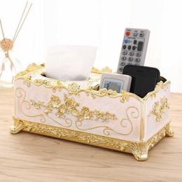 Tissue Boxes & Napkins Acrylic Napkin Toilet Storage Luxury Home Office Box Retro Gold Boite Mouchoir Paper Towel Dispenser DL60ZH