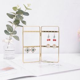 Jewelry Pouches 2-Panel Organizer Foldable Hanger Portable Display Rack For Earrings Necklaces