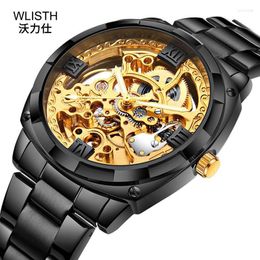 Wristwatches Watch 2023 WLith Men's Business Trend Personalised Luminous Steel Band Automatic Mechanical MechanicalWristwatches Hect22