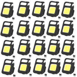 Flashlights Torches 1-20pcs LED Work Light Portable Pocket Keychain USB Rechargeable For Outdoor Camping Small CorkscrewFlashlights Flashlig