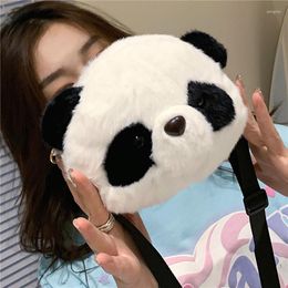 Backpack Shoulder Bag Cartoon Panda Cross Body Messenger Lipstick Plush Handbag Gift For Mother's Day Valentine's Dropship