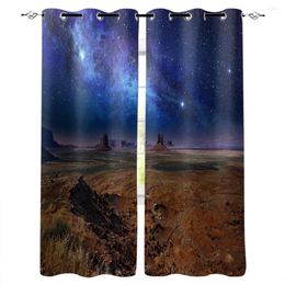 Curtain Desert Ravine Night Sky Window Curtains For Living Room Bedroom Kitchen Treatments Home Decor Cortinas