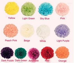 Decorative Flowers Crafts Flower Wedding Events Party Supplies 20cm Christmas Birthday Festival Year Decoration Paper Pompon Pompom