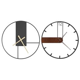 Wall Clocks Nordic Retro Luxurious Style Clock Hanging Hollow Metal For Living Room Bedroom Kitchen DecorWall ClocksWall