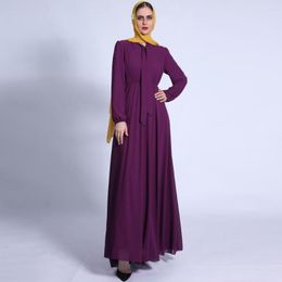 Ethnic Clothing Muslim Hijab Dress 2023 Women Summer Chiffon Eid Mubarak Moroccan Caftan Evening Long Arabic Turkish Islamic