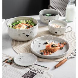 Plates All Seasons Dinner Plate Set Ceramic Kitchen Tableware Dishes Rice Salad Noodles Bowl Soup Spoon Cook Tool
