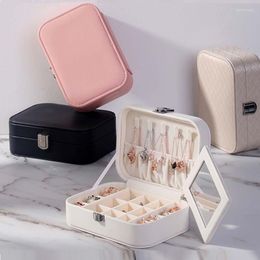 Jewellery Pouches 2023 Universal Box Organiser Display Travel Case Boxes Portable Button Leather Storage Jewellers