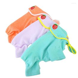 Dog Apparel Winter Autumn Jumpsuit Soft Cute Strawberry Puppy Outfits Funny Collar Cat Pajamas Pet Coat Jacket For Small Dogs Clothes