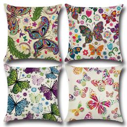 Pillow Beautiful Colourful Butterfly Case Back Cover Sofa Car Quilt Home Decoration