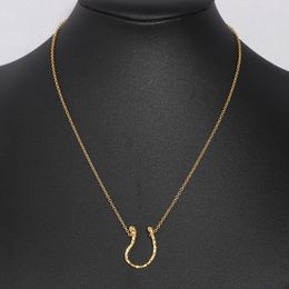 Pendant Necklaces Simple Letter Necklace Fashion Link Chain Luxury Gold Colour Birthday Gift To Her