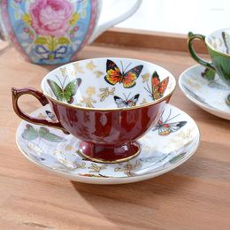 Cups Saucers British Style Coffee And Saucer Home Drink Essential Afternoon Tea Party Set Europe Porcelain Teacup Design