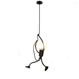 Pendant Lamps Iron Industrial Light E27 Base Vintage Hanging 1 /3 Lights Retro Fixture Home Kitchen Lighting