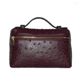 Evening Bags 2023 Fashion Genuine Leather Purse Women Handbags Custom Letter Designer Ostrich Pouch Bag Party Clutch