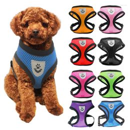 Dog Collars Harness Collar Cat Walking Lead Leash Puppy Adjustable Vest Breathable Polyester Mesh Pet Supplies