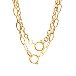 Chains Stainless Steel Jewellery Sets For Women Men Women's Neck Chain Spring Clasp Cable Chunky Link Necklace Hip Hop JewelryChains