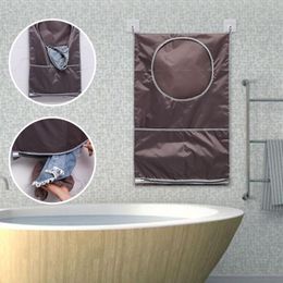 Storage Bags Multifunctional Bathroom Organization Oxford Cloth Wall Hanging Net Laundry Bag Dirty Clothes BasketStorage