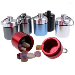 Storage Bottles 1pcs Chunky Aluminium Cartridge Sealed Metal Can With Key Ring Coin Earplug Bottle