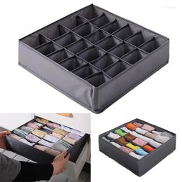 Storage Boxes 24 Grids Underwear Divider Drawer Lidded Closet Organiser Ropa Interior Organizador For Ties Socks Shorts Bra