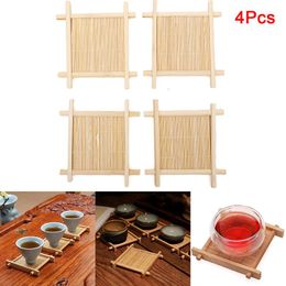 Table Mats & Pads Pcs Placemats Bamboo Cup Mat Handmade Coffee Cups Drinks Tools Mug Tea Kitchen AccessoriesMats MatsMats