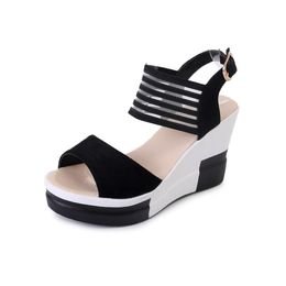 Sandals Summer Ultra High Wedges Heel Fashion Open Toe Platform Elevator Women Shoes Plus Size Pumps 2023