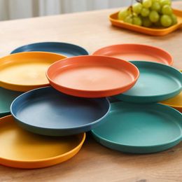 Plates Household 6 Inch Small Plate Plastic Snack Cake Dining Table Kitchen Indoor Display Fruit Special