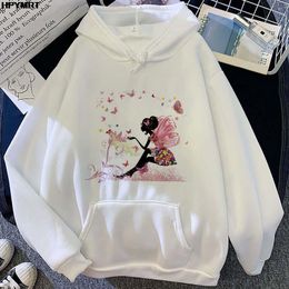 Women's Hoodies & Sweatshirts Winter Women Butterfly Print Warm Ladies Pullover Clothes Tops Graphic Sweatshirt Casual Pocket Hoodie