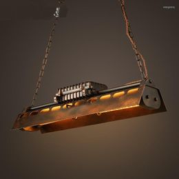 Pendant Lamps American Retro Industrial Wind Bar Restaurant Cafe Internet Loft Nostalgia Rust Colored Ligh ZA839