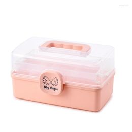 Storage Boxes Children's Hair Accessories Box Girl Rubber Band Headdress Desktop Finishing Dressing Jewelry Case (Small)