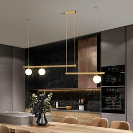 Pendant Lamps Creative Restaurant Chandelier Simple Indoor Lighting Nordic Bar Counter Rectangular Post-modern Art ChandelierPendant