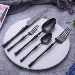 Dinnerware Sets Western 304 Stainless Steel Cutlery Set Steak Tableware Dessert Spoon Knife And Fork Household Kitchen Dining