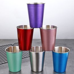 304 Stainless Steel Coffee Mugs Beer Cup Outdoor Portable Car Cup Office Gift Ready Coffee Brushing Cup 1223873