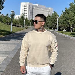 Gym Clothing Autumn Winter Loose Sweatshirts Male Gyms Fitness Bodybuilding Joggers Sportswear Fashion Training Cotton Hoodies Men Pullover