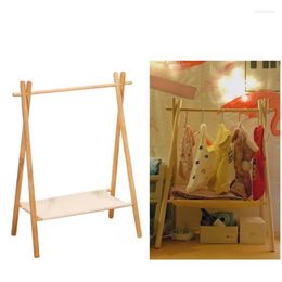 Dog Apparel Simple Solid Wood Pet Wardrobe Double Storage Racks For Clothes Toy Buckets Dogs And Kittens Clothing Accessories
