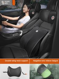 Seat Cushions Car Headrest Neck Protection Pillow Cervical Vertebra Waist A Pair Of Interior Articles.