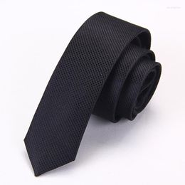 Bow Ties High Quality 2023 Designers Brands Fashion Business 5cm Slim For Men Silk Necktie Office Work With Gift Box Blue