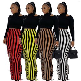 Skirts Casual Women Skirt Dress Striped Bodycon High Street Long Party Night Clubwear Clothes For Vestidos