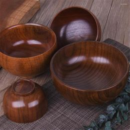 Bowls Wooden Salad Bowl Serving Plate Platter For Storing Fruit Noodles Snack Container Kitchen Tableware Home 2023