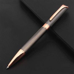 Luxury Quality 719 Gray rose gold Business Office Ballpoint Pen New Student School Stationery Supplies pens for writing