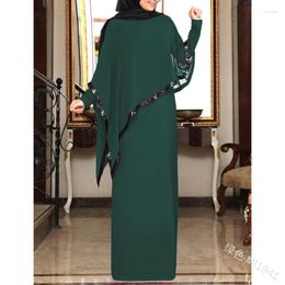 Ethnic Clothing Muslim Chiffon Irregular Shawl Dress Women Ramadan Long Robe Caftan Marocain Turkey Hijab Kaftan Abaya Dubai