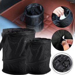 Interior Accessories 2023 Car Trash Bag Portable Collapsible Garbage Bin Hanging Waste Basket Automotive For