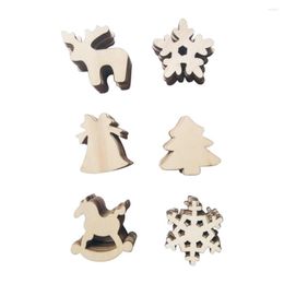 Christmas Decorations 100Pcs Wooden Craft Tree Decor Details About DIY Xmas Wood Chip Hanging Ornaments