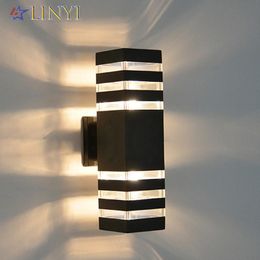 Outdoor Wall Lamps Aluminum E27 Up Down Dual-Head LED Light Home Decor Waterproof Lamp For Yard Porch Corridor Balcony Lights