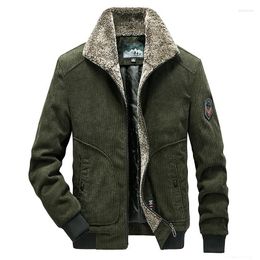 Men's Down Winter Clothing Corduroy Jacket Cotton-padded Casual Padded Middle-aged And Velvet