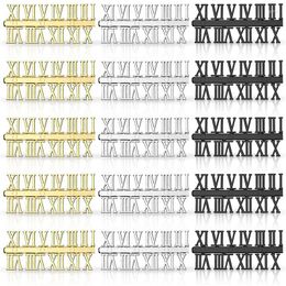 Watch Repair Kits 15 Pieces Clock Numerals Kit DIY Digital Numbers Hands Replacement Parts Accessories (Roman Numerals)