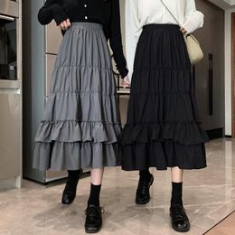 Skirts Spring Summer Autumn Women Gothic Fashion Casual Sexy Cake Skirt Woman Female OL Pleated 106SkirtsSkirts