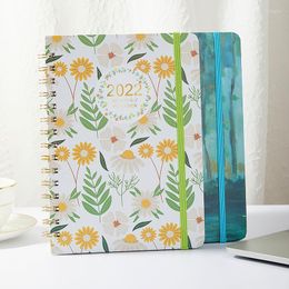 English Calendar A5 Notebook Stationery Day Plan 2023 Planner Loose-leaf Cute Girl Gift Korean