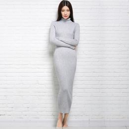Casual Dresses Tight Winter Black 2023 Long Sleeve Clothes Women's Plus Size Knitted Dress Women FYY240