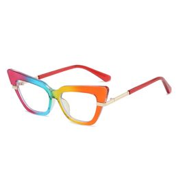 New anti-blue light glasses artistic eyeglasses frame avant-garde fashion street photo flat light lens wholesale df 68069